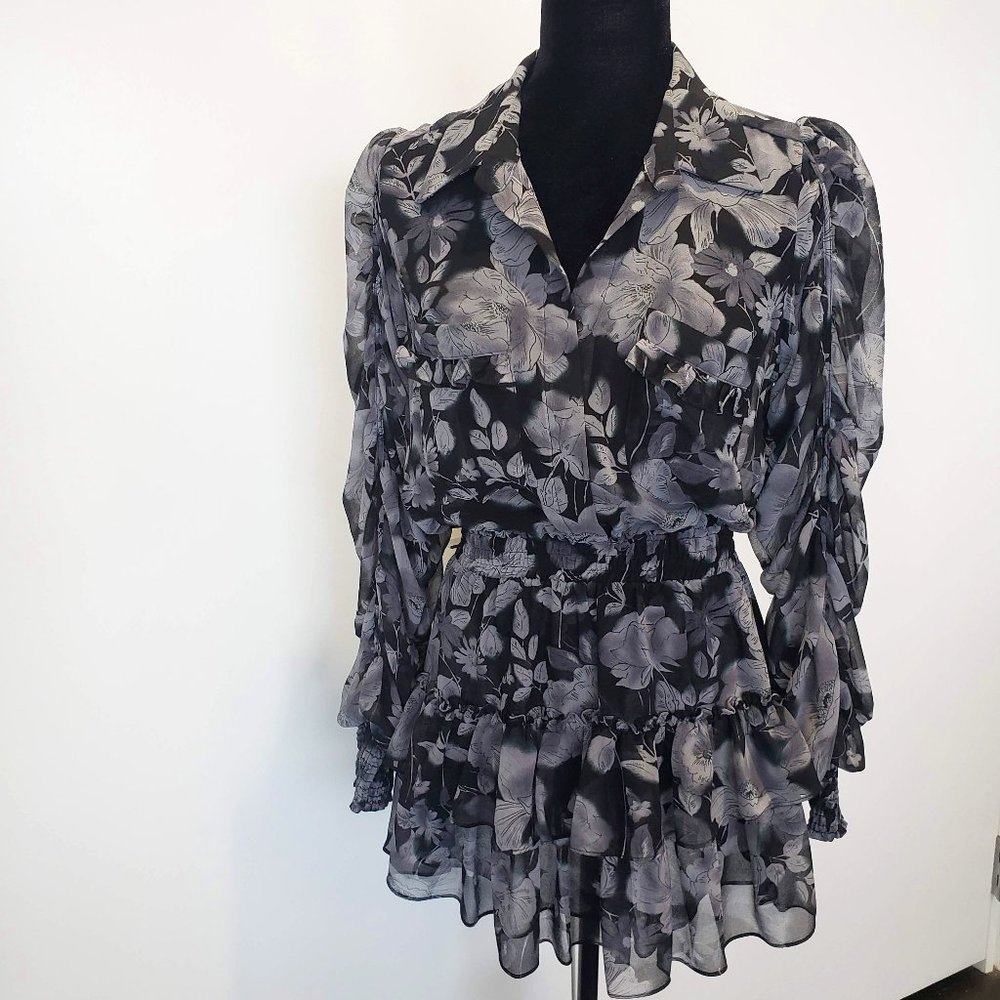 MISA Floral Mini Dress NWOT